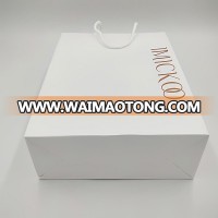 eco friendly delivery paper ba white paper bag with handles