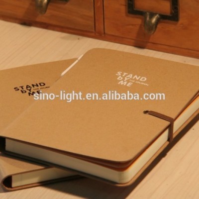 Good quality sewn binding note book kraft paper cover cheap school exercise notebook