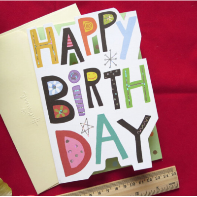 Custom Printed Two Fold Greeting Card Make 3D Birthday Card